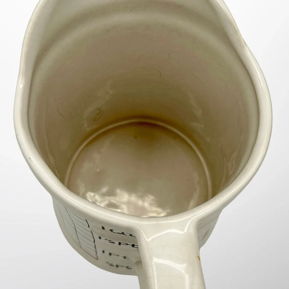 1970s Action Industries Chicken & Chicks Ceramic Measuring Pitcher